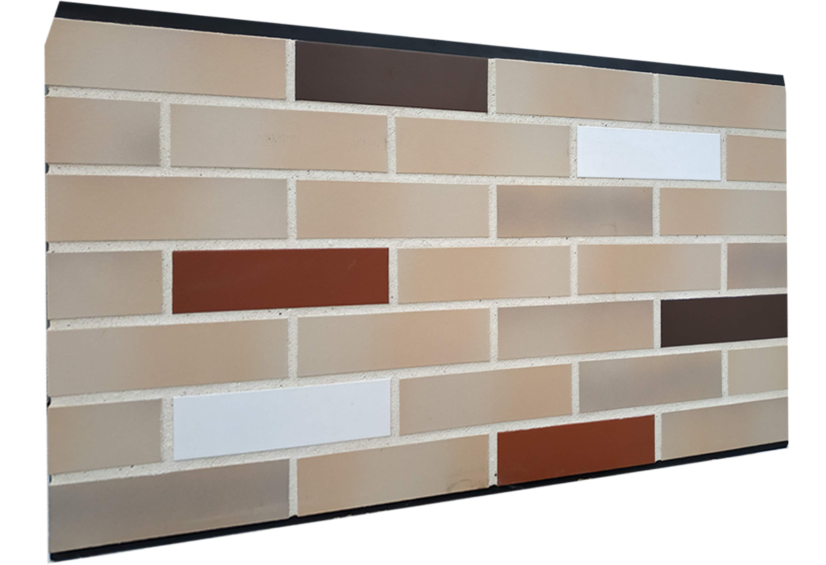 MIX-20-7 Клинкерная фасадная плитка под кирпич ral 1019, ral 1035 240x71x10 мм