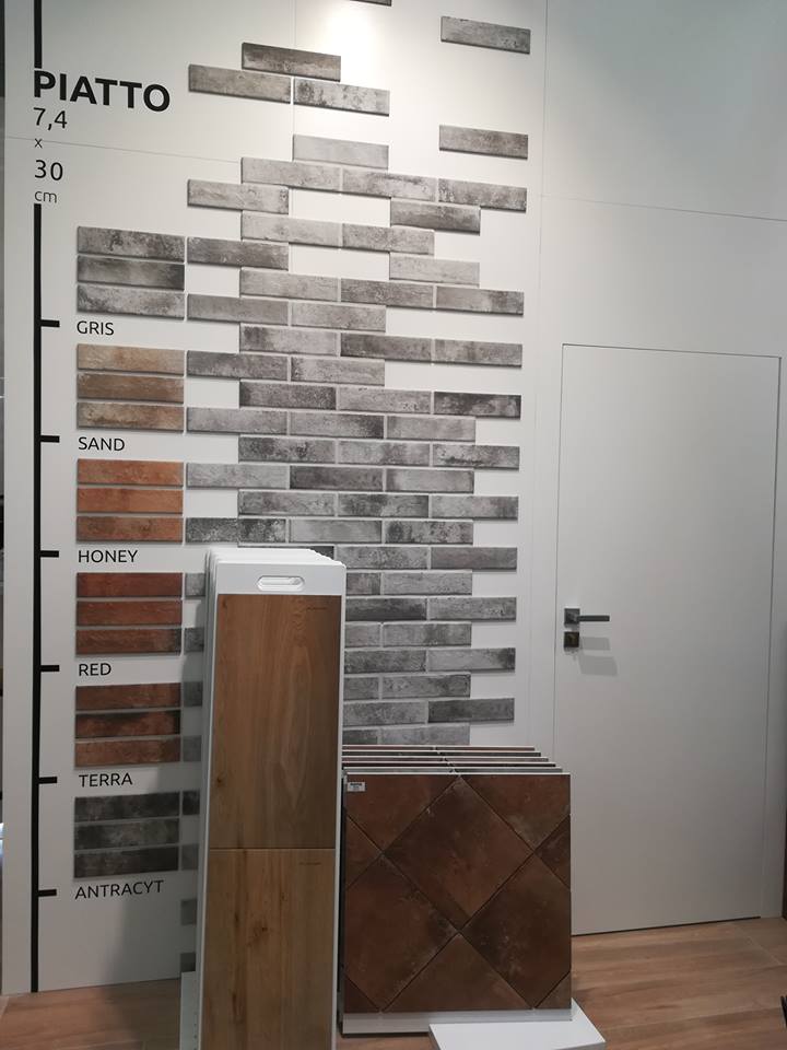 Фасадная и Интерьерная клинкерная плитка под кирпич Cerrad Piatto antracyt 300*74*9 мм