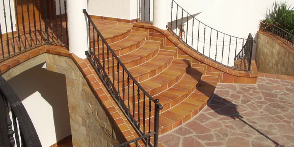 Клинкерная ступень флорентинер противоскользящая плитка EURAMIC CLASSIC 305 puma 340*240*12 мм