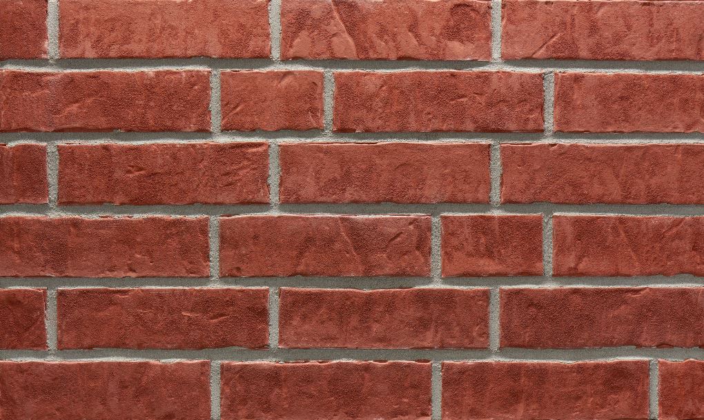 Клинкерная фасадная плитка облицовочная под кирпич Stroeher (Штроер) Zeitlos 356 erdfeuer рельефная NF14, 240*71*14 мм