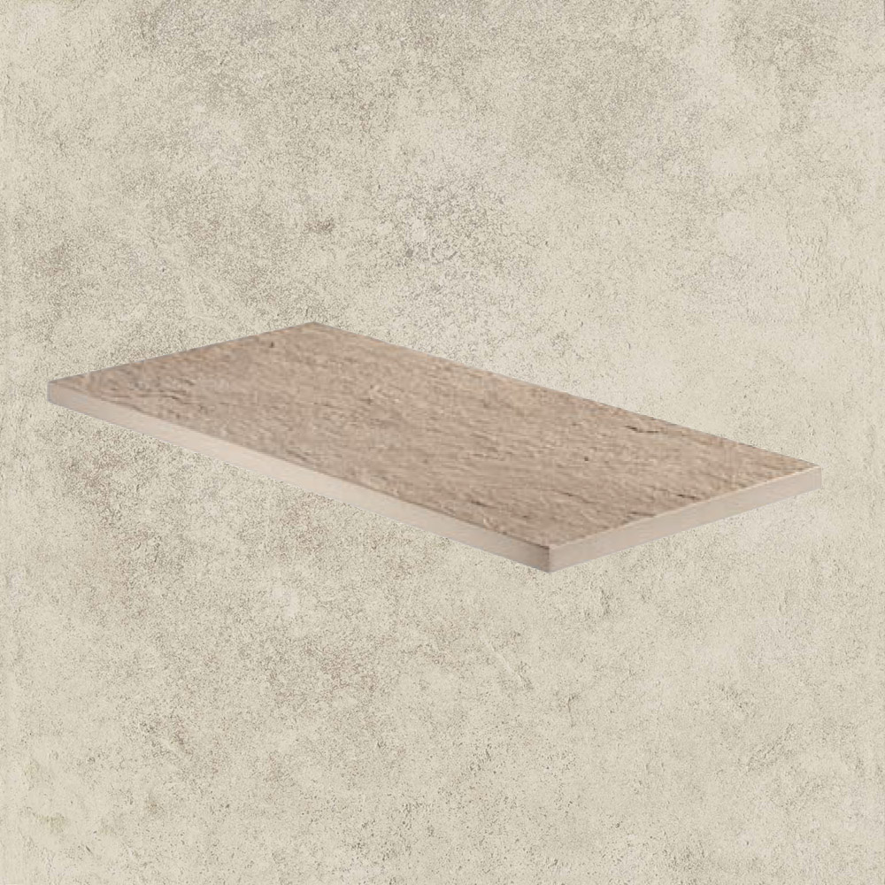 Тротуарная плитка Белая Lastra. Спец. Элемент-Бортик Дрифт Вайт \ Drift White Lineare 300х600х20мм