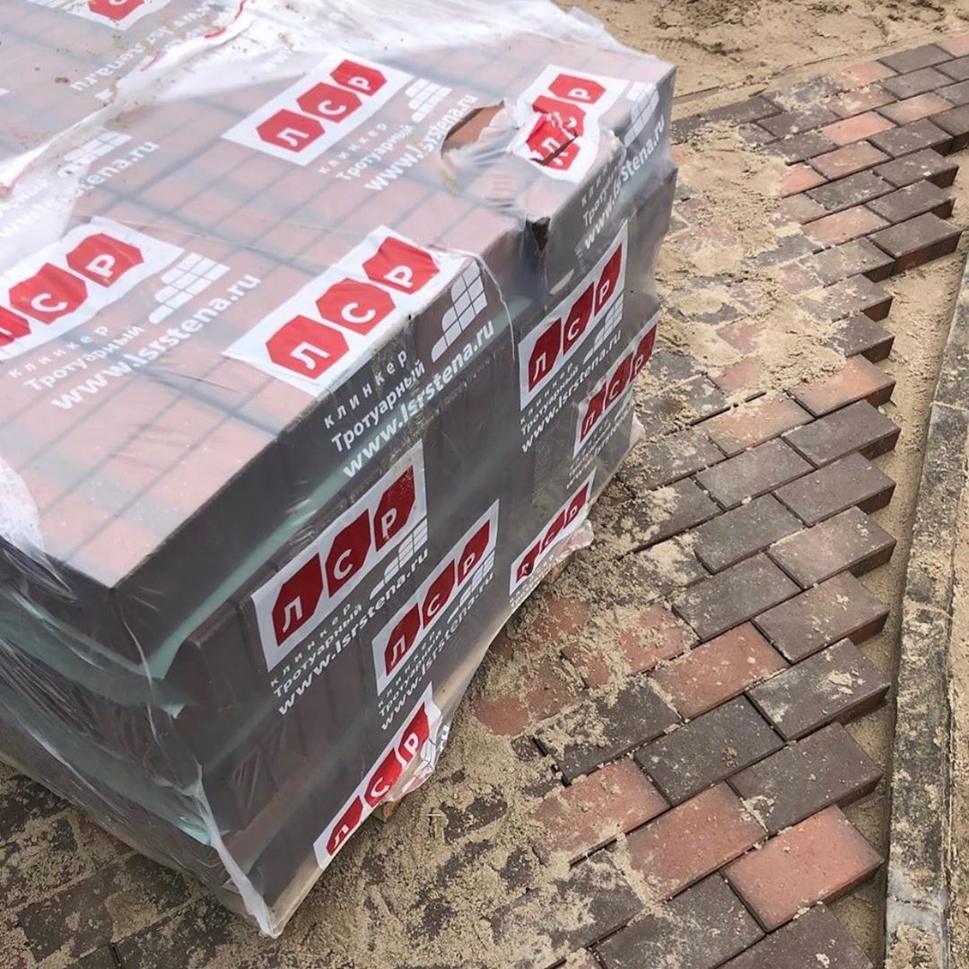 Тротуарная плитка / брусчатка Клинкерная ЛСР (RAUF Design) темно-красный флэшинг "Глазго" 200*100*50 мм