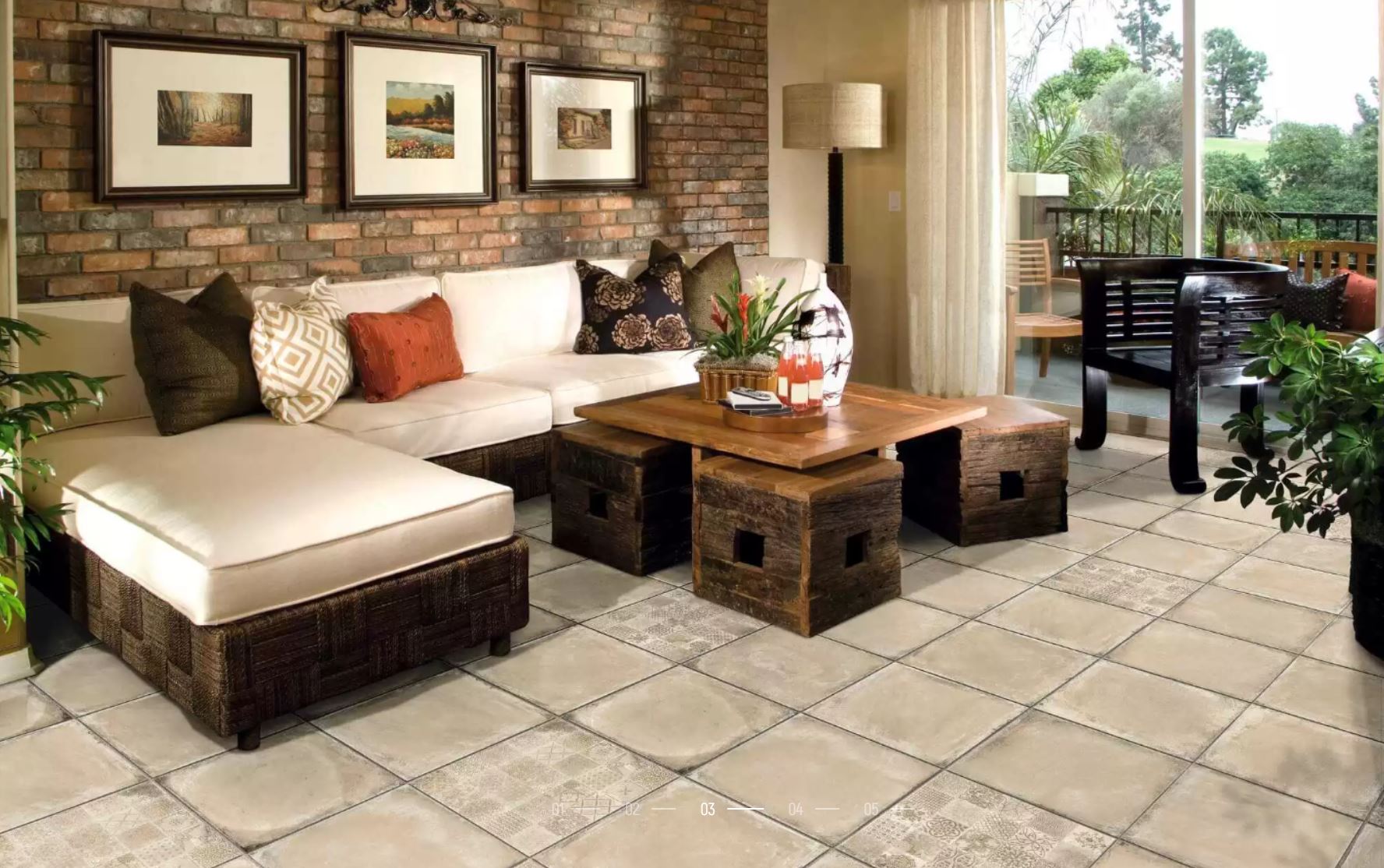 Alhamar BLANCO Exagres 330*330*10 мм, напольная клинкерная плитка противоскользящая