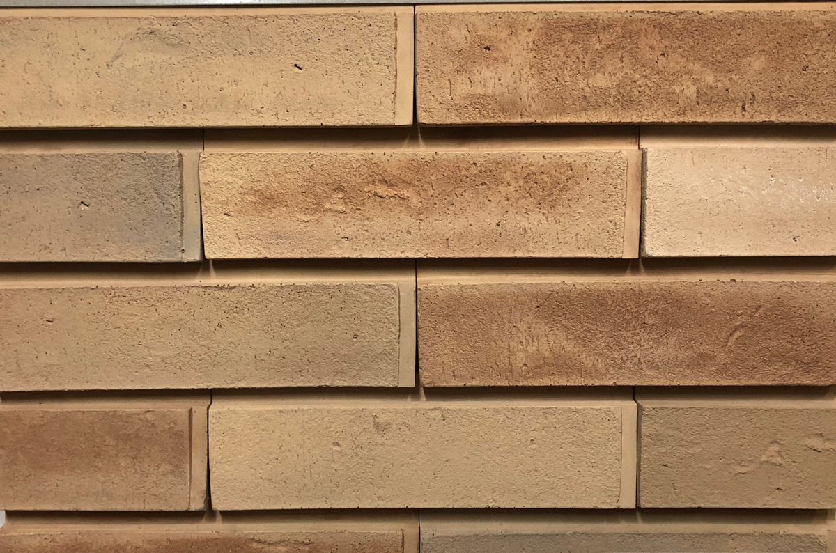 Боркум-7 Плитка под кирпич для навесного вент фасада без расшивки шва 250X65X20 мм искусственный камень