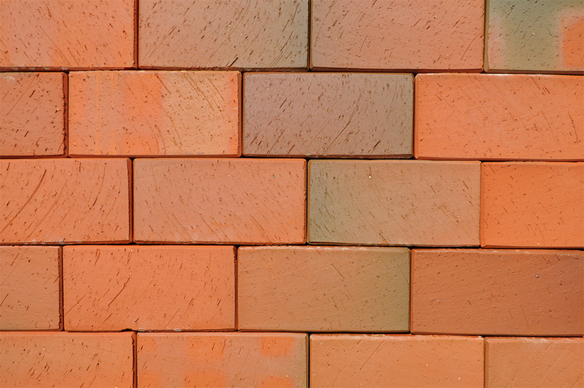 Клинкерная тротуарная плитка - брусчатка Lode RUDITE терракотовый пестрый 200х100х52 мм