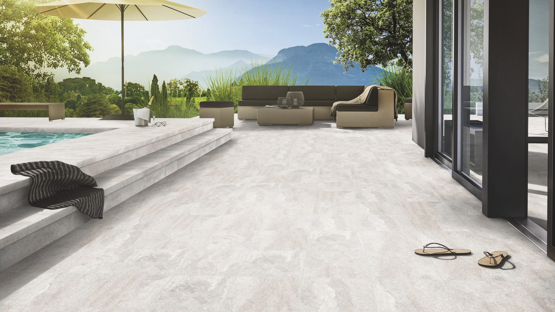 Клинкерная Ступень лофт Угловая противоскользящая плитка Stroeher KERAPLATTE EPOS 951 krios 340*340*35*11 мм