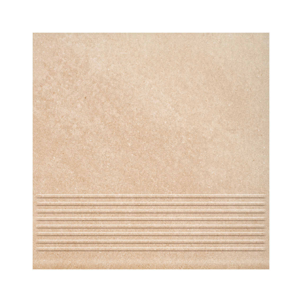 Mattone Sabbia Beige клинкерная ступень с насечками плоская противоскользящая 300x300x11 мм