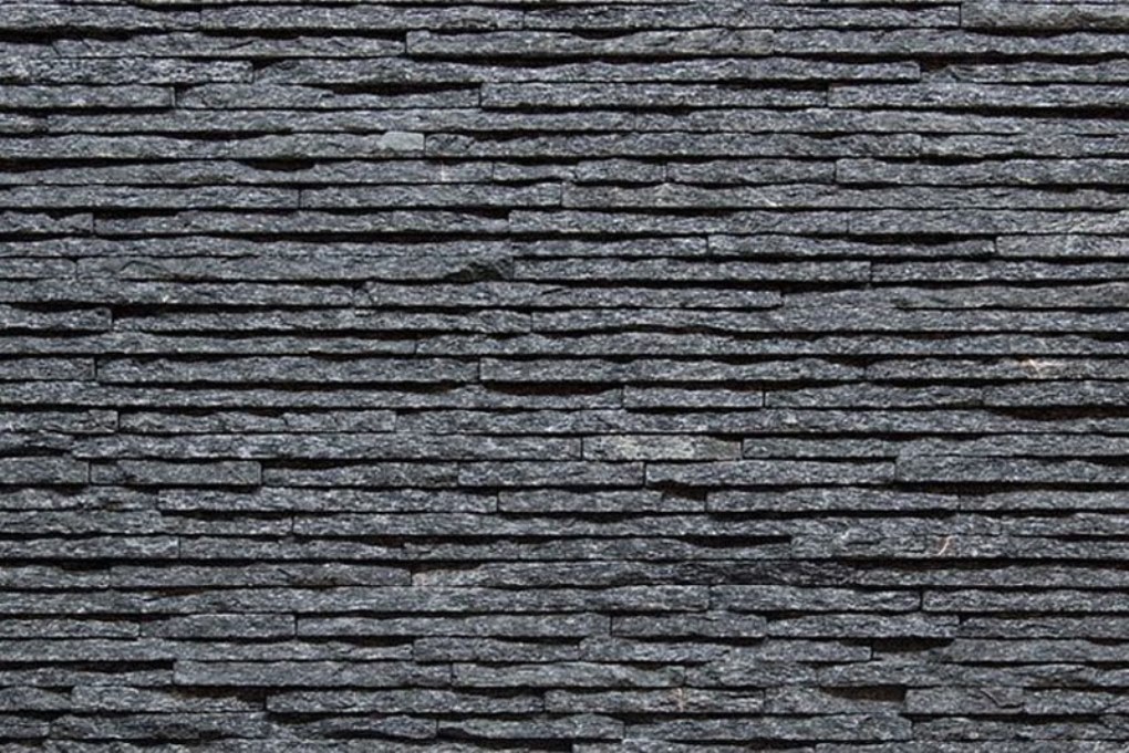 Фасадный облицовочный натуральный камень EcoStone Shiny Black 42SQ