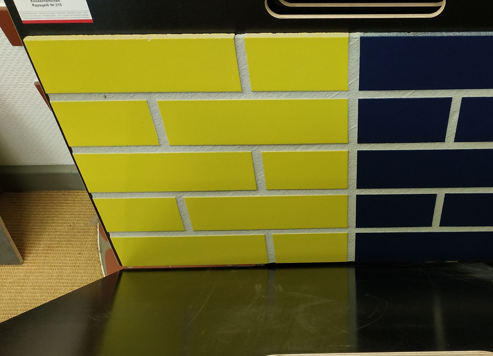 Фасадная Термопанель из пенополистирола ППС 60 мм с Клинкерной Глазурованной плиткой Gelb 310, 240*71*10 мм