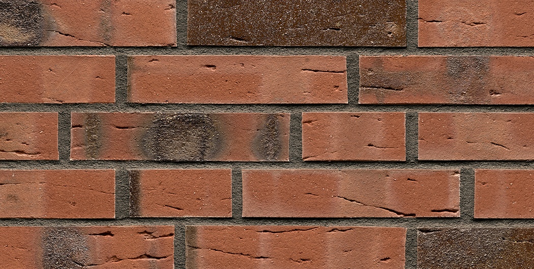 Кирпич облицовочный Клинкерный ABC 858 Grafschafter rot Kohlebrand Wasserstrich NF 240*115*71 мм