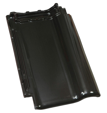 Керамическая черепица рядовая Roben Piemont Tobago черно-коричневый глазурь