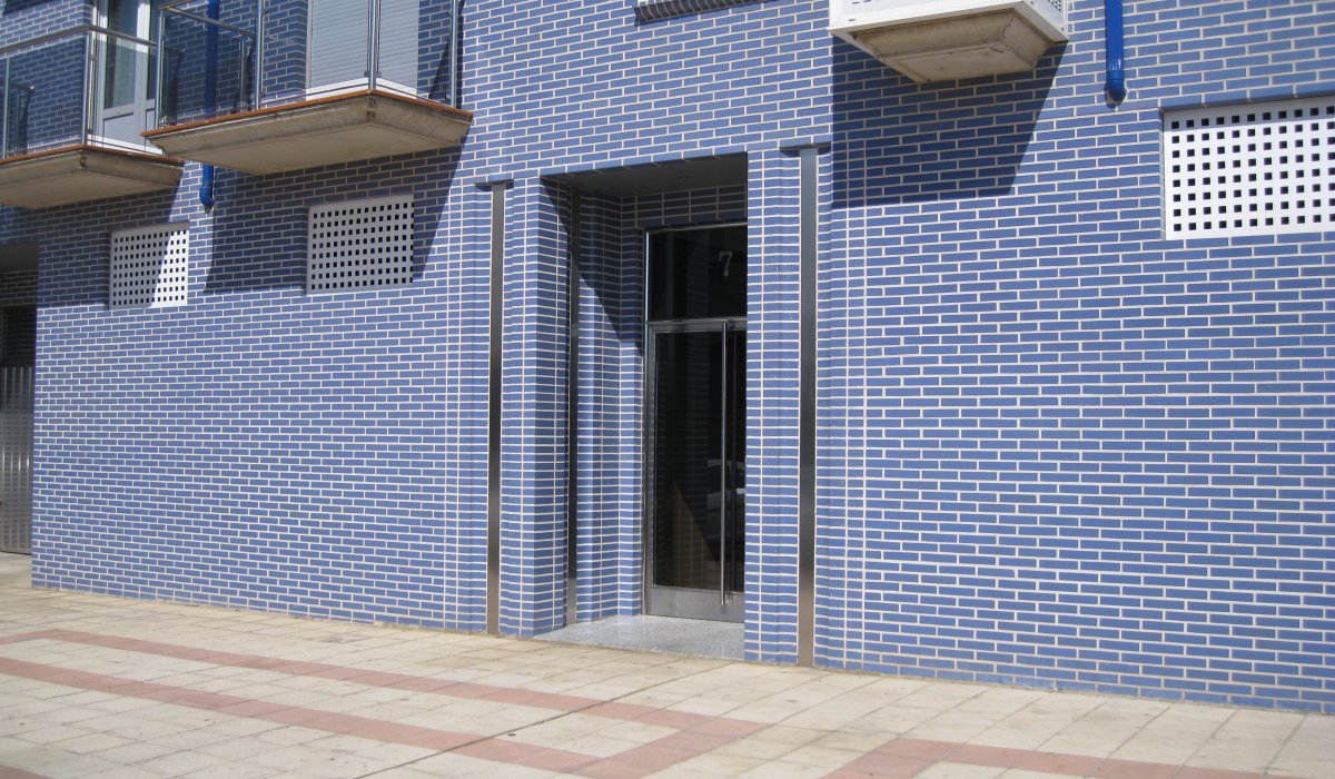 Фасадная Термопанель из пенополистирола ППС 60 мм с Клинкерной Глазурованной плиткой Hellblau 340, 240*71*10 мм