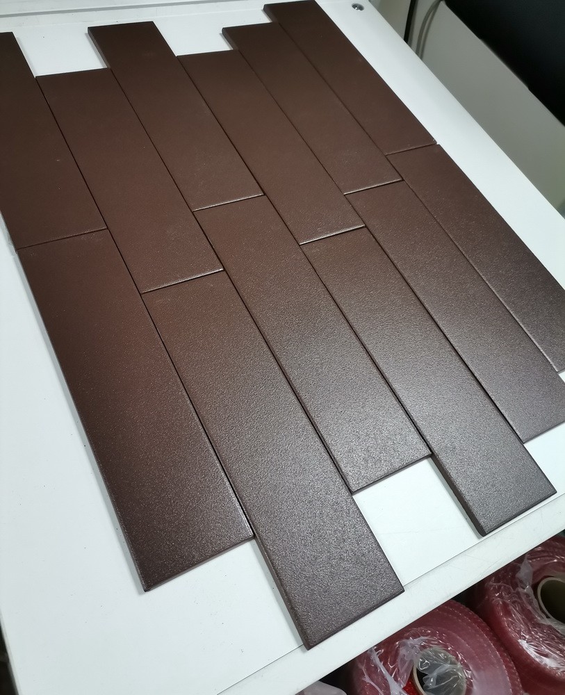 Амстердам-4 коричневая клинкерная фасадная плитка под кирпич 245*65*7 мм, керамин