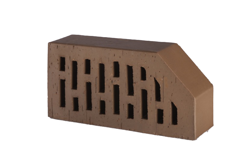 Lode BRUNIS F6 гладкий, 250*120*65 мм, Кирпич фигурный пустотелый, коричневый