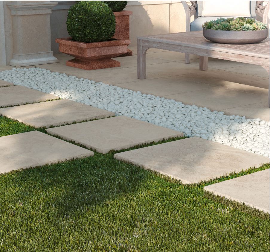 Плитка напольная уличная Cliff Bianco Lastra 20mm 600х600х20мм