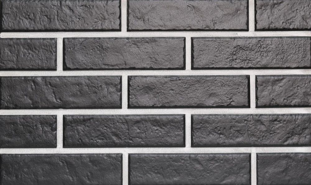 SCANDIANO NERO 245X66х7,4 мм Клинкерная фасадная плитка под кирпич облицовочная черная