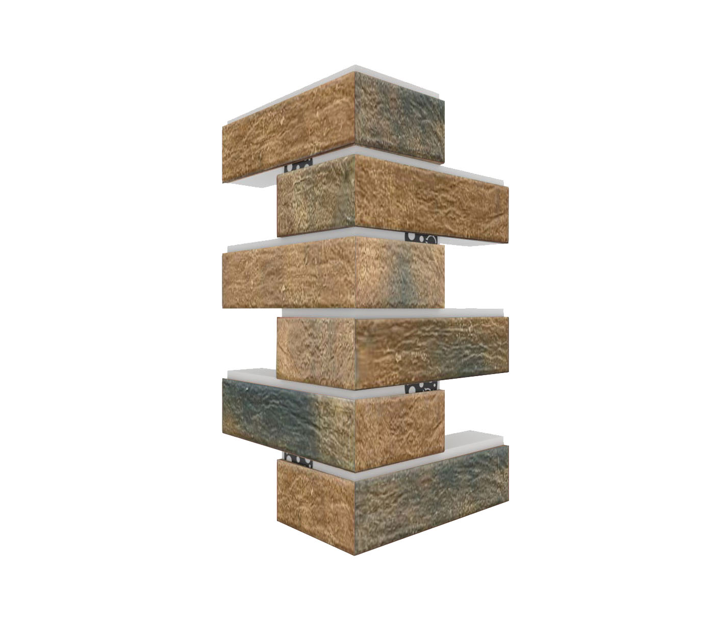 Loft Brick Chili фасадная угловая термопанель из пенополистирола ППС 40 мм, 0,17м2 с клинкерной плиткой