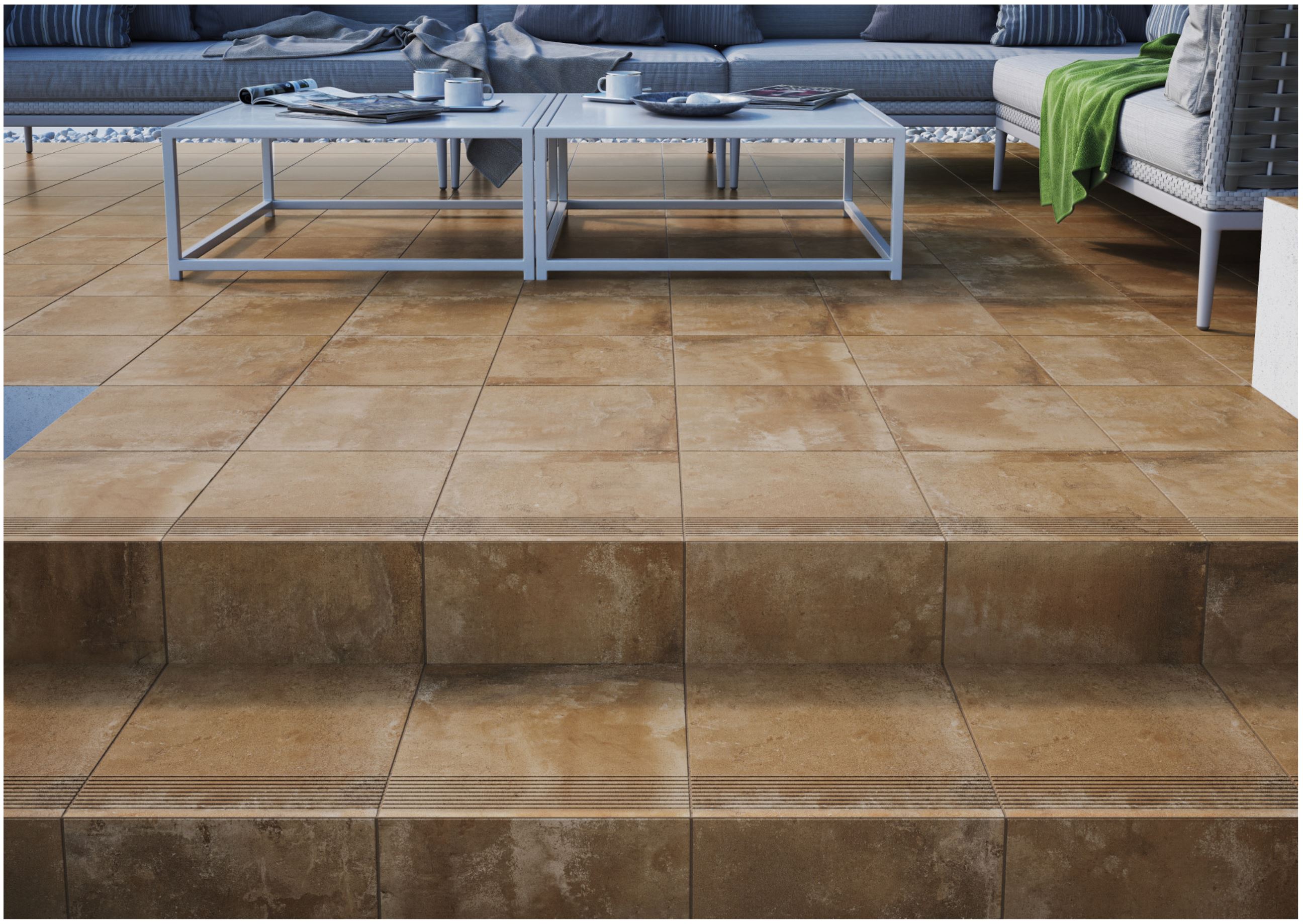 Клинкерная плитка напольная противоскользящая Cerrad Podloga Piatto honey 300*300*9 мм