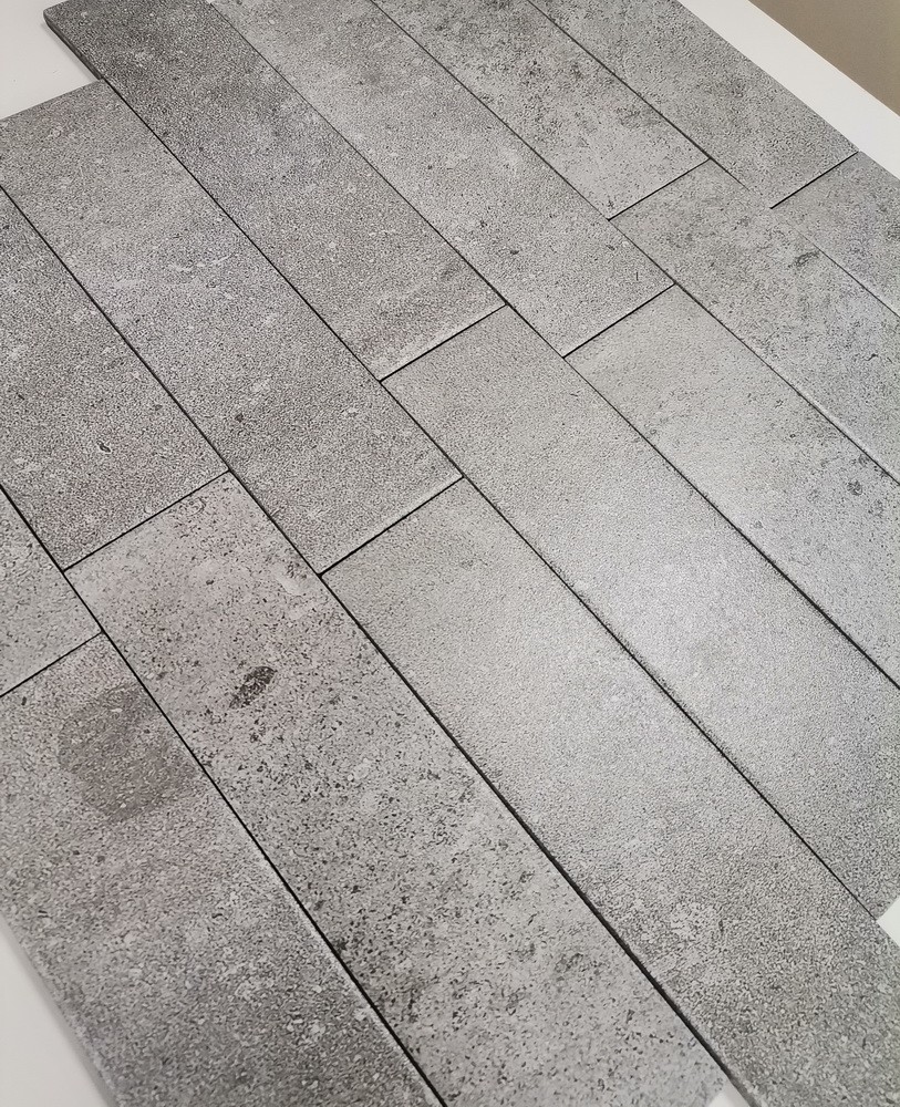 Юта-2 серая клинкерная фасадная плитка под кирпич 245*65*7 мм, керамин