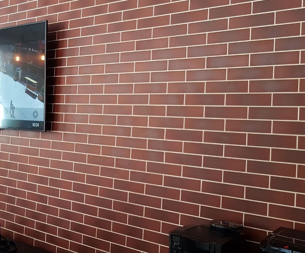 CLOUD ROSA 245X66х7,4 мм Клинкерная фасадная плитка под кирпич облицовочная красно-коричневая