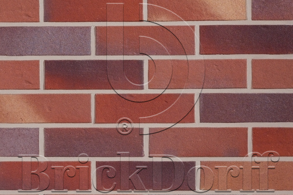 Кирпич облицовочный Клинкерный ABC 9105 Norddeich rot-blausand-farben-bunt genarbt-besandet NF 240*115*71 мм