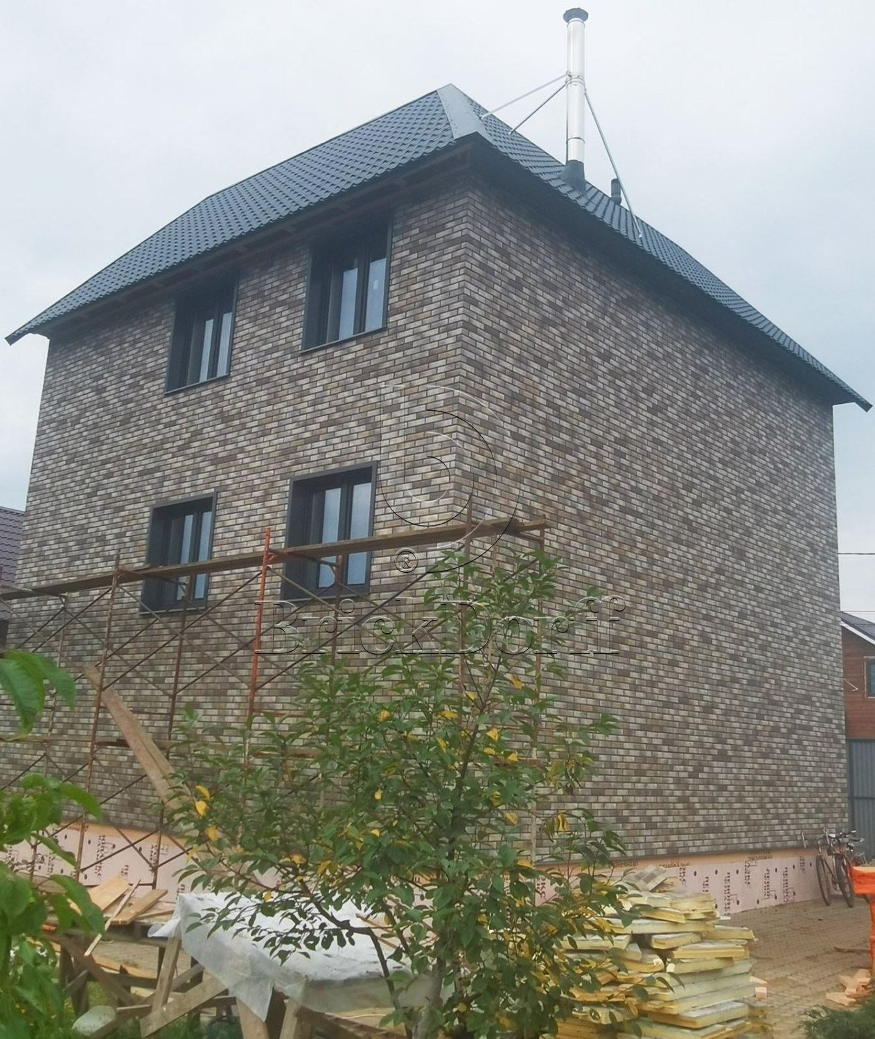 Loft Brick Pepper фасадная термопанель из пенополистирола ППС 100 мм с клинкерной плиткой