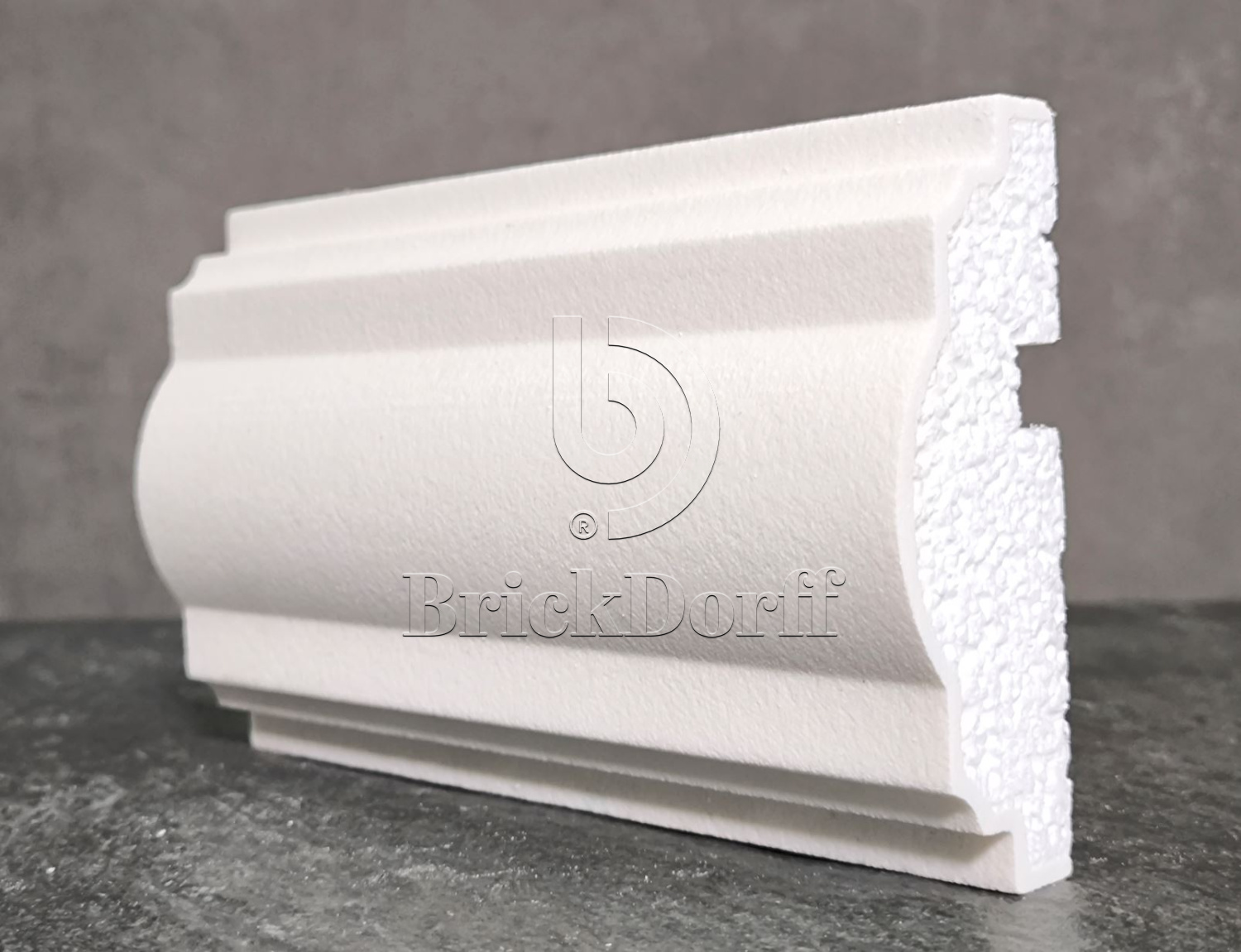 Молдинг для фасада - лепнина, декор из пенополистирола МВ-115/1 (МС-114) 115*40*2000 мм