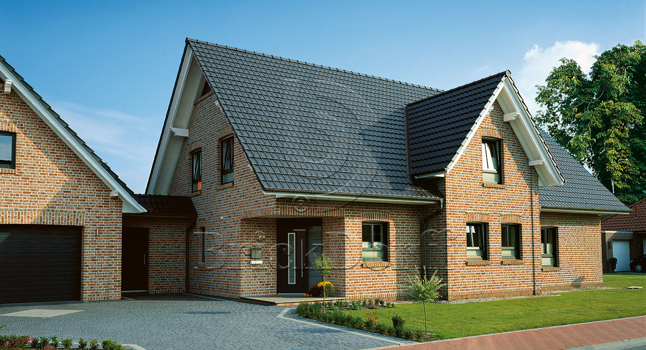 Керамическая черепица рядовая Roben Rheinland антрацит ангоб