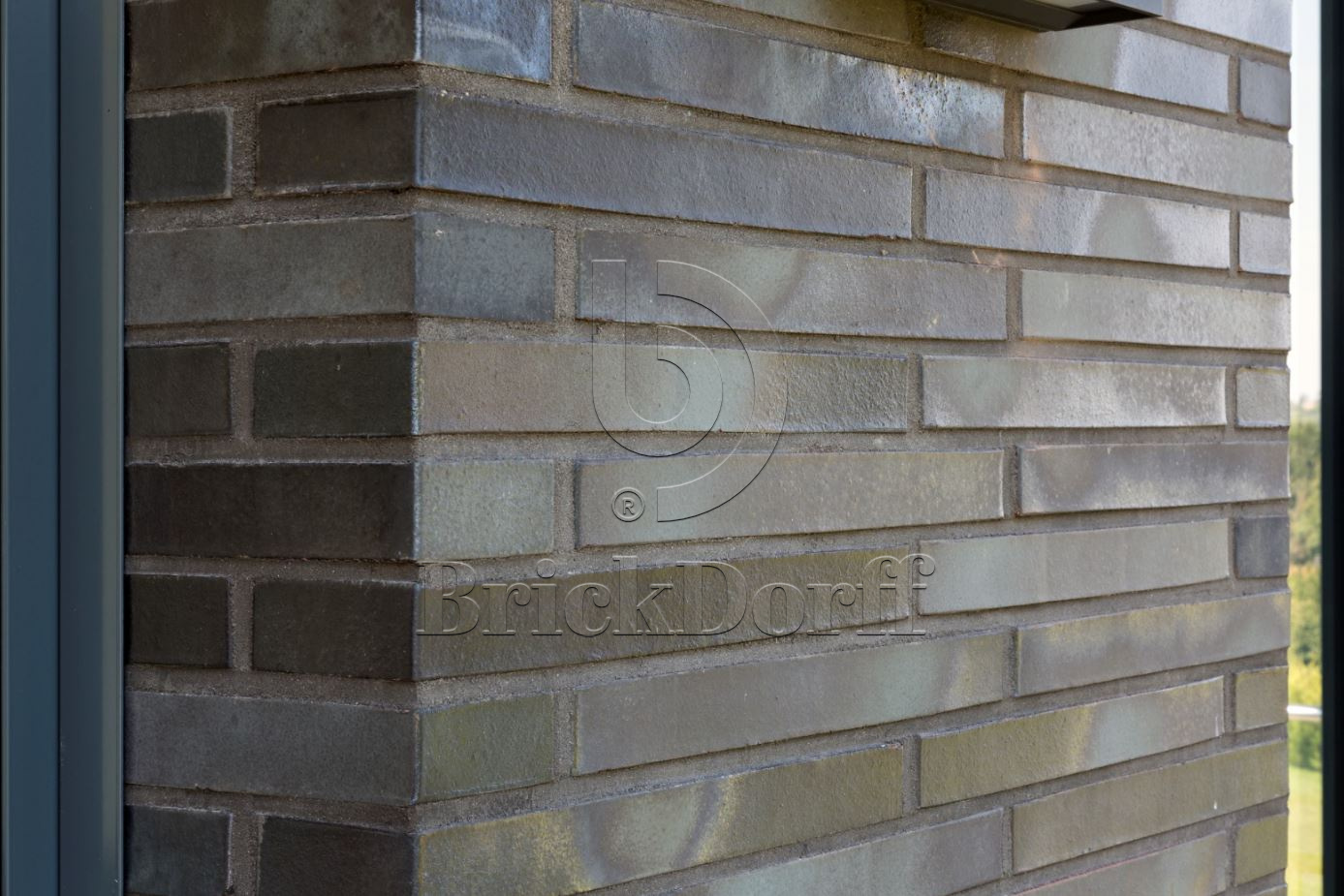 Кирпич облицовочный Клинкерный ригельный Langformat ABC 1030 Atlantis anthrazit-grau glatt DF 365*115*52 мм