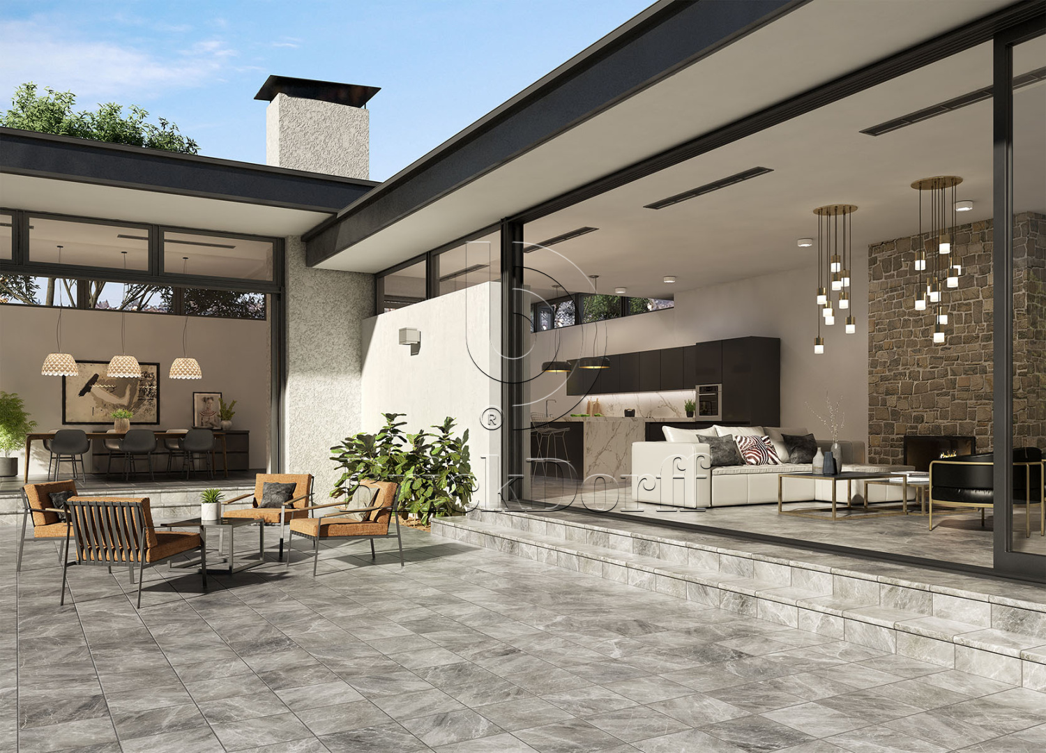 Nevada BASALTO Exagres 330*330*10 мм, напольная клинкерная плитка противоскользящая