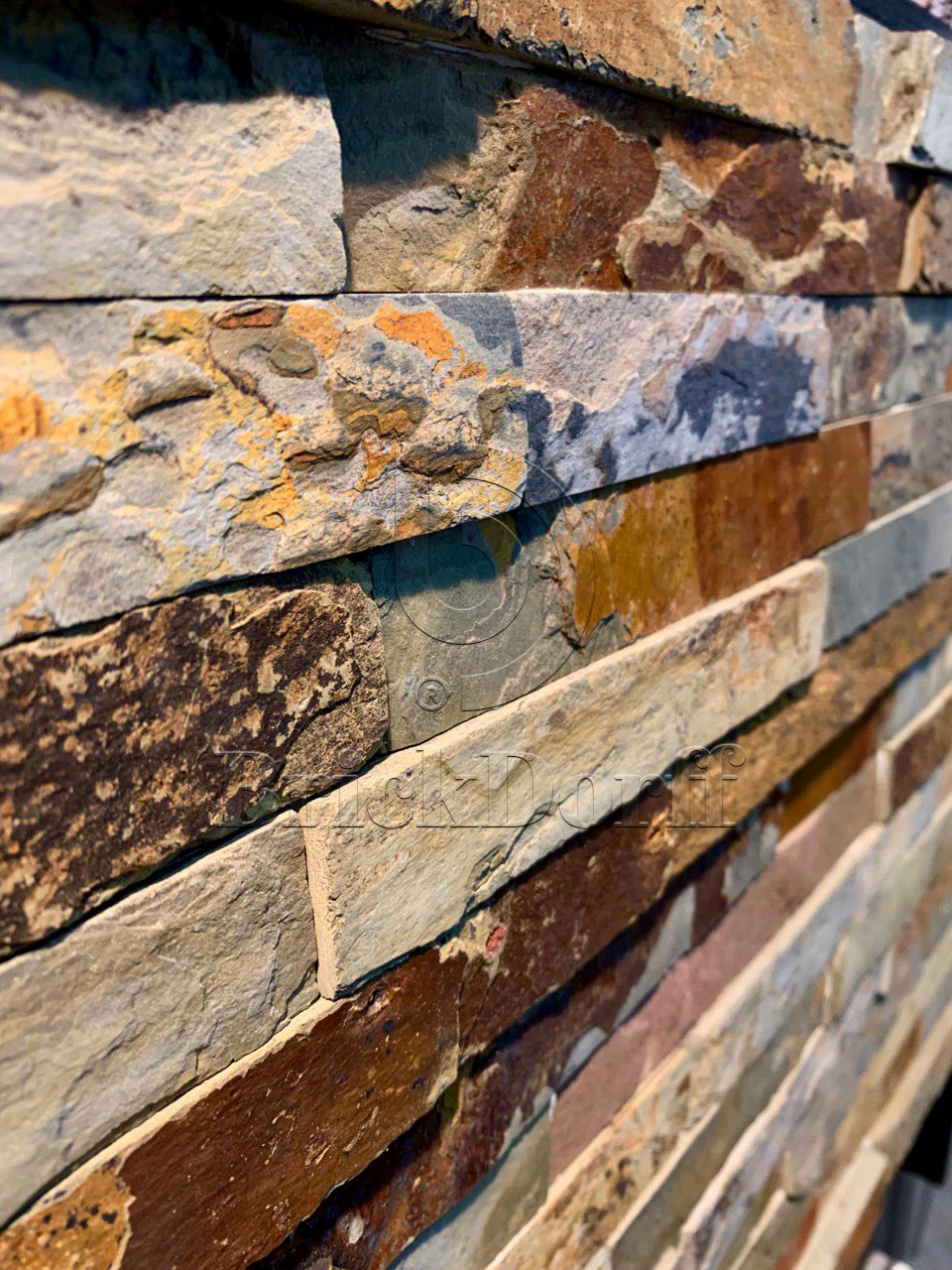 Сланец Цветной-1120 600*150*10-20 мм, натуральный камень для фасада и интерьера BD