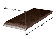 245*120*15 мм ОК245-02 коричневый глазурованный, Клинкерный подоконник, отлив - фасад дома klinker