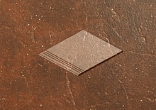 Клинкерная ступень плоская с насечками противоскользящая плитка ABC Granit Rot 300*310*8 мм