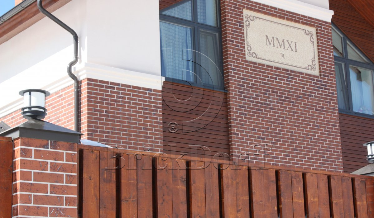 Фасадная Термопанель из пенополистирола ППС 60 мм с клинкерной плиткой Austria Kitzbuhel 240*71*8 мм терракотовая