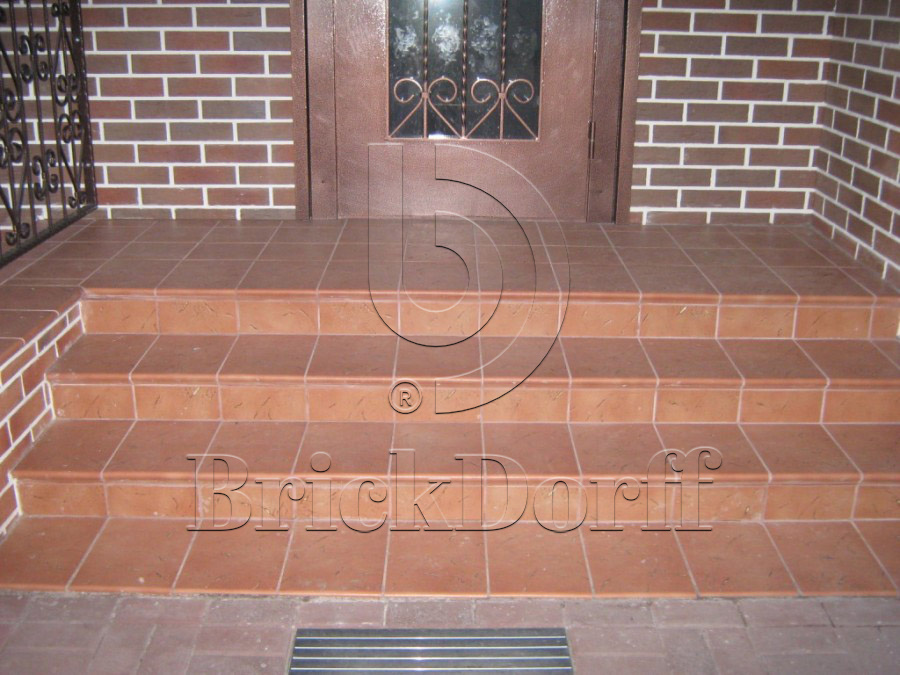 Клинкерная ступень Флорентинер противоскользящая плитка ABC Antik Kupfer 335*240*10 мм