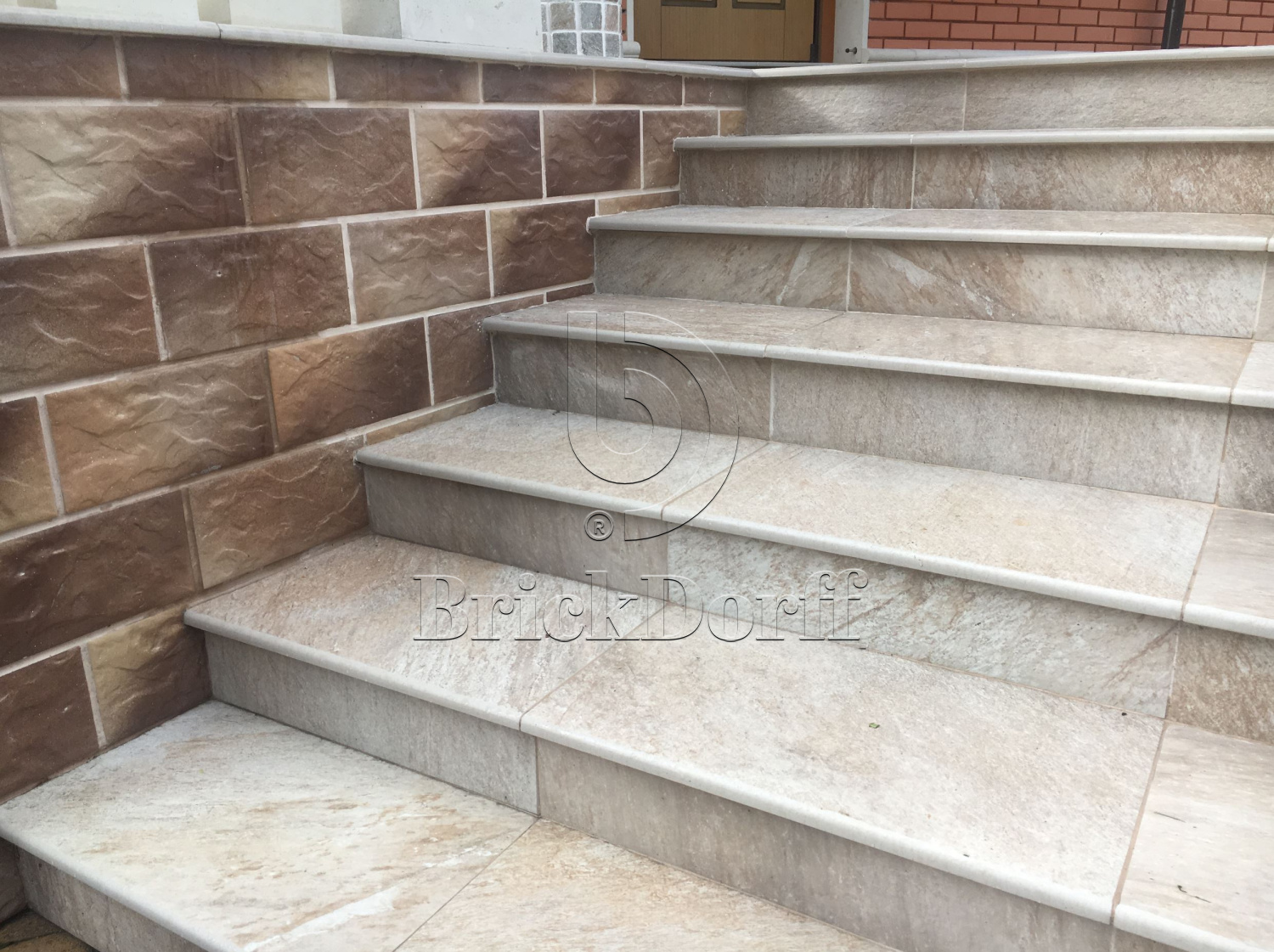 Тротуарная плитка Бежевая-золото. Landstone Gold LASTRA (Лэндстоун Голд ЛАСТРА ) 20mm  600х600х20мм