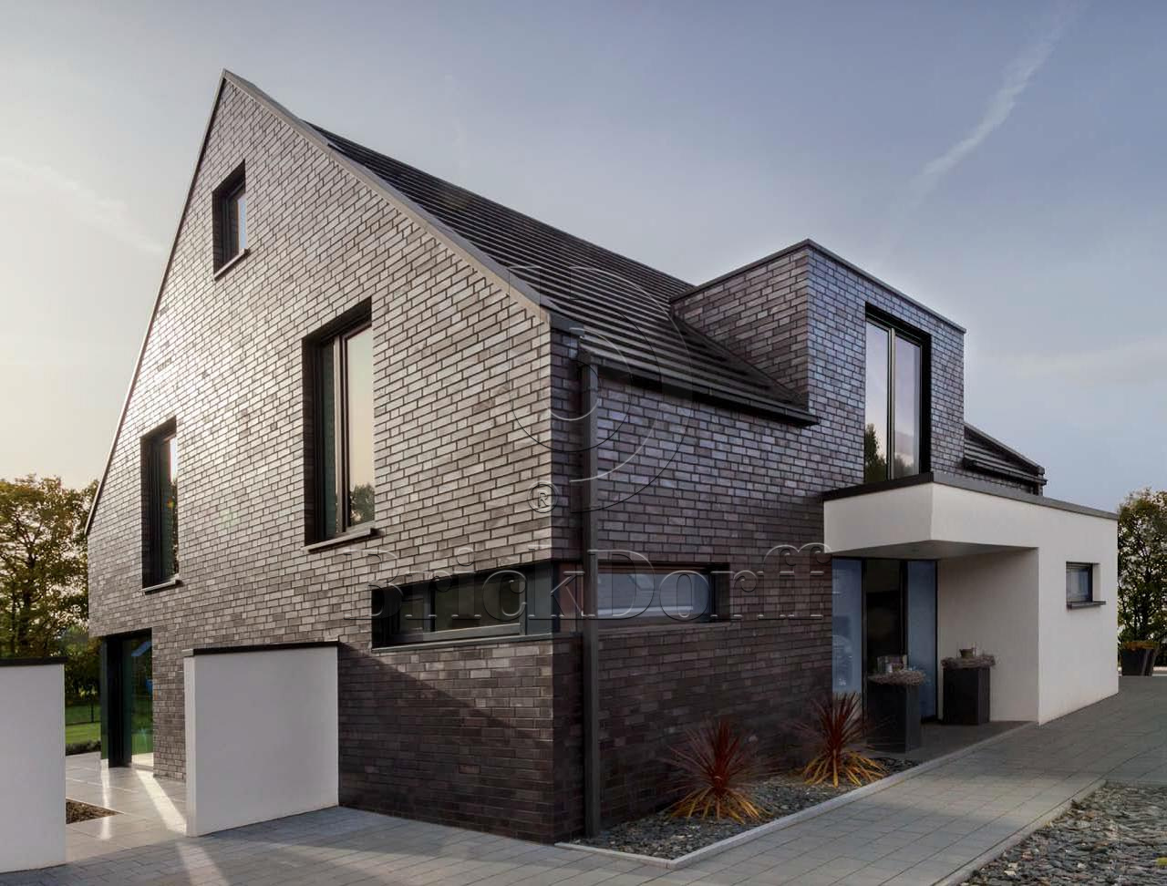 Кирпич облицовочный Клинкерный ABC 8954 Hamburg schwarz-blau-bunt Kohlebrand glatt NF 240*115*71 мм