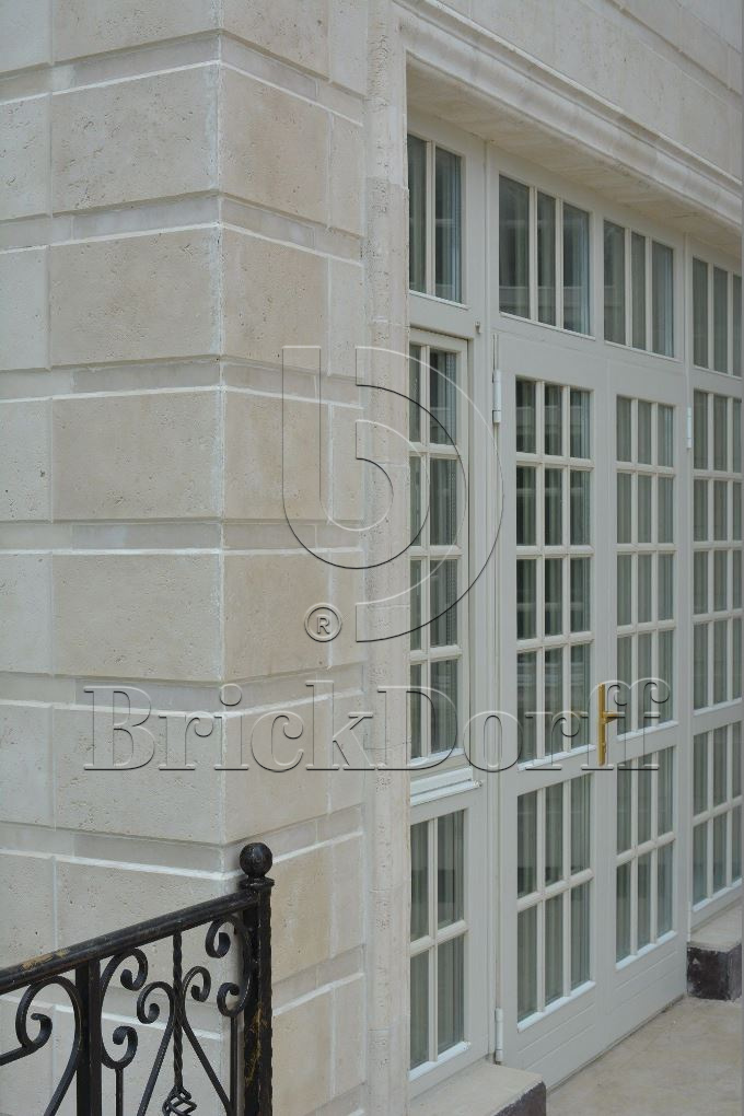 Фасадная облицовочная декоративная плитка травертин-касса 15