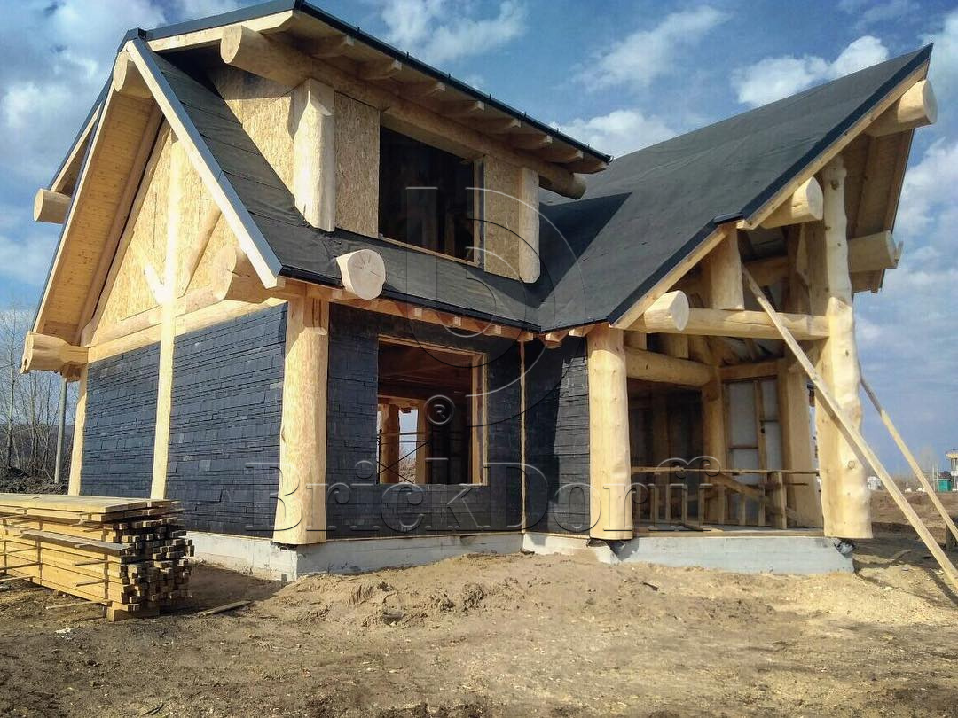 Камень отделка фасада и интерьера. Натуральный - природный камень СЛАНЕЦ плитка  400*250*5/7 мм