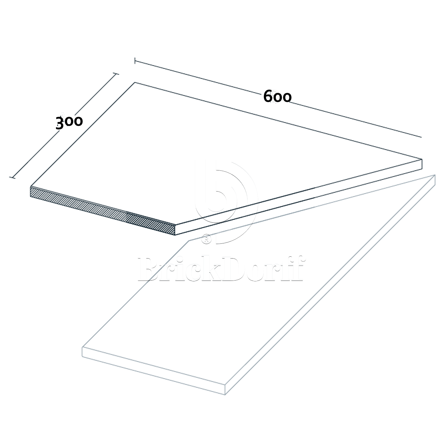 Тротуарная плитка Бежевая Lastra. Спец. Элемент - Бортик Угловой Пс Клиф Бьянко Линеаре \ Cliff Bianco Lineare Angolo Dx 300х600х20мм