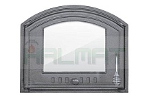 1205 Дверца со стеклом левая DCHS3 чугунная Halmat  315(410)х485 мм