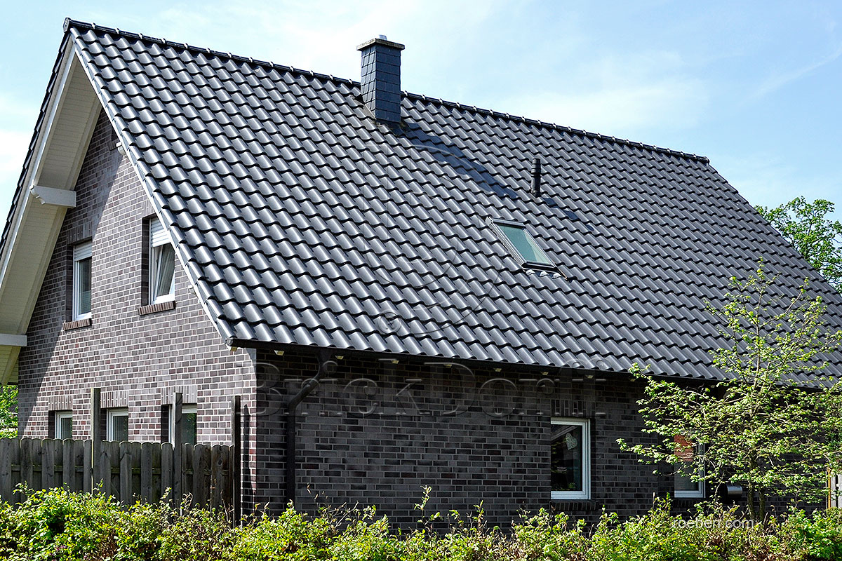 Керамическая черепица рядовая Roben Limburg антрацит ангоб