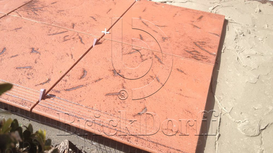 Клинкерная ступень Флорентинер противоскользящая плитка ABC Antik Kupfer 335*240*10 мм