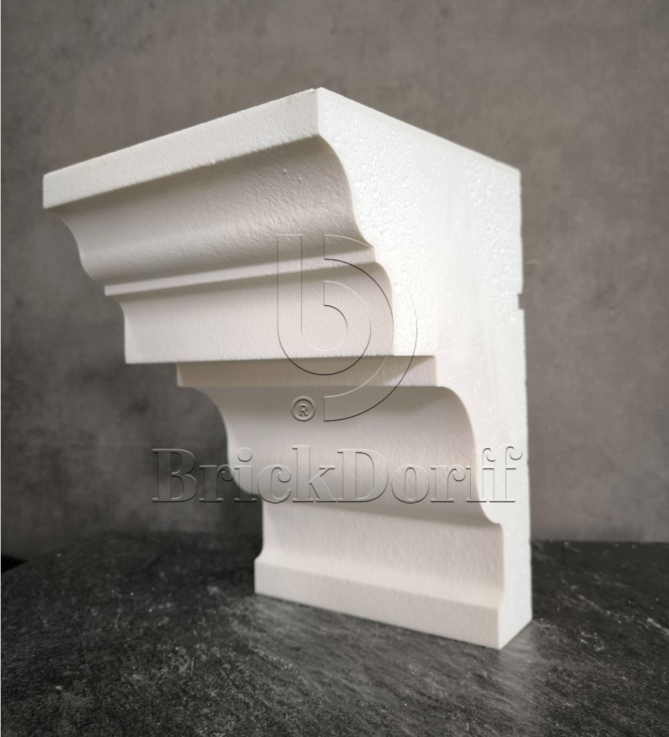 КАРНИЗ для Фасада и Интерьера - лепнина, декор из пенополистирола КВ-300/5 300*225*2000 мм