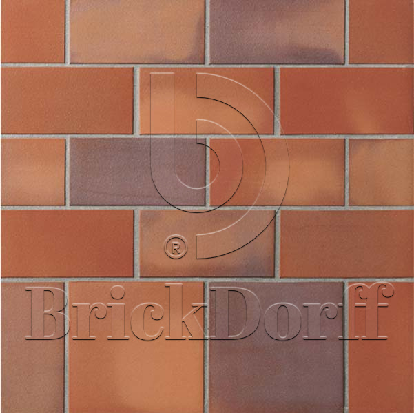 Клинкерная ступень флорентинер противоскользящая плитка Stroeher KERAPLATTE TERRA 316 patrician red flashed 340*240*12 мм