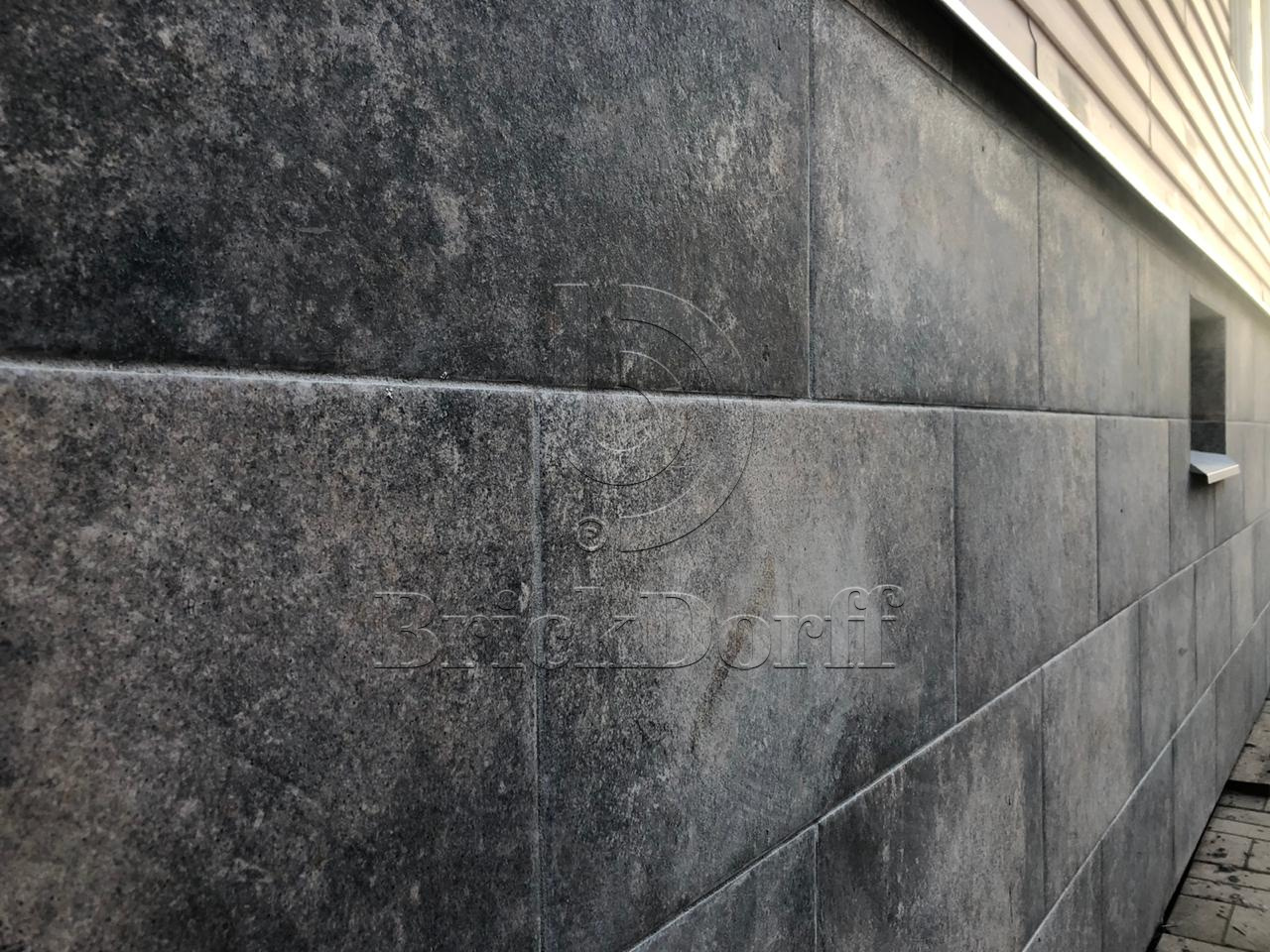 Viano Antracite клинкерная ступень с насечками плоская противоскользящая 300x300x11 мм