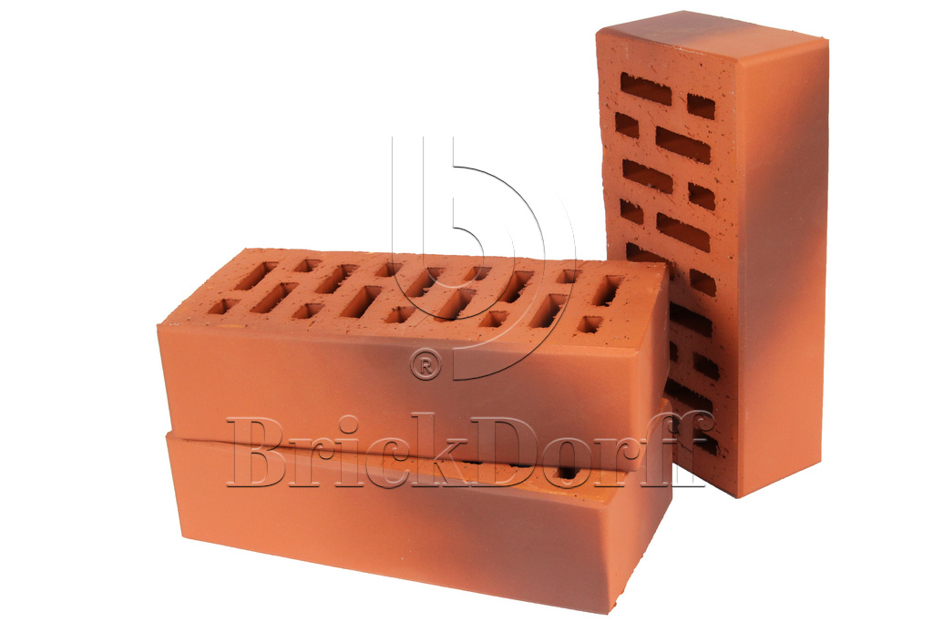 Кирпич клинкерный облицовочный красный терракотовый, Lode CAMELEO гладкая, 250*120*65 мм
