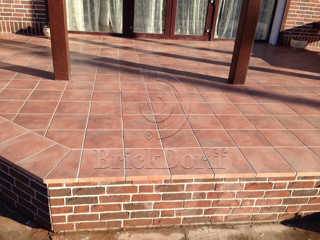 Клинкерная Ступень лофт противоскользящая плитка Stroeher KERAPLATTE AERA X 755 camaro 294*340*35*11 мм