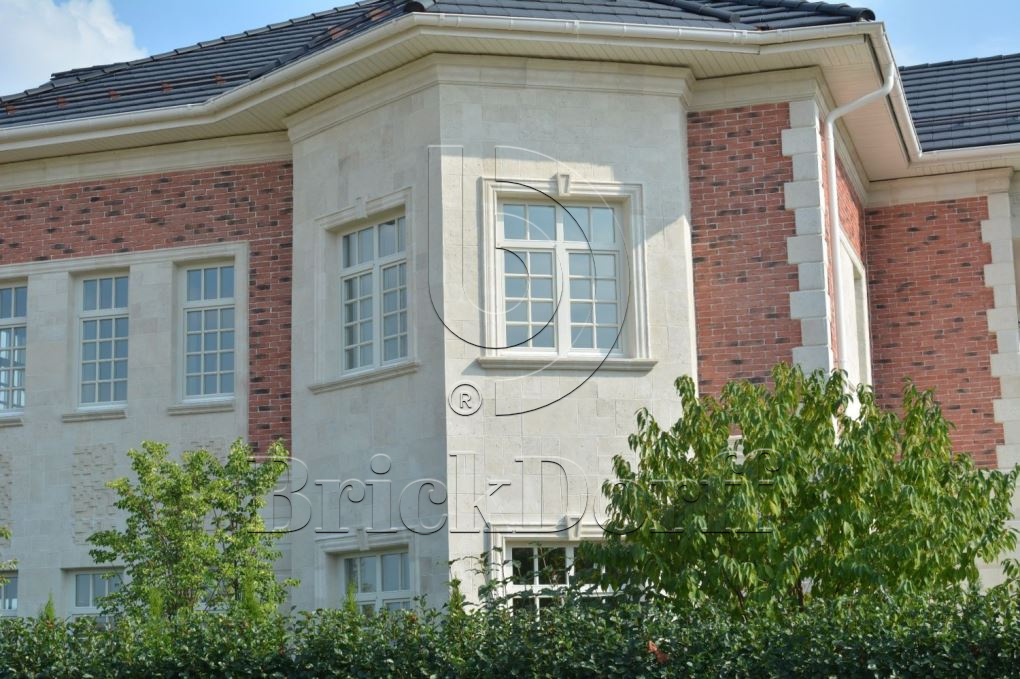 Фасадная облицовочная декоративная плитка травертин-касса 15