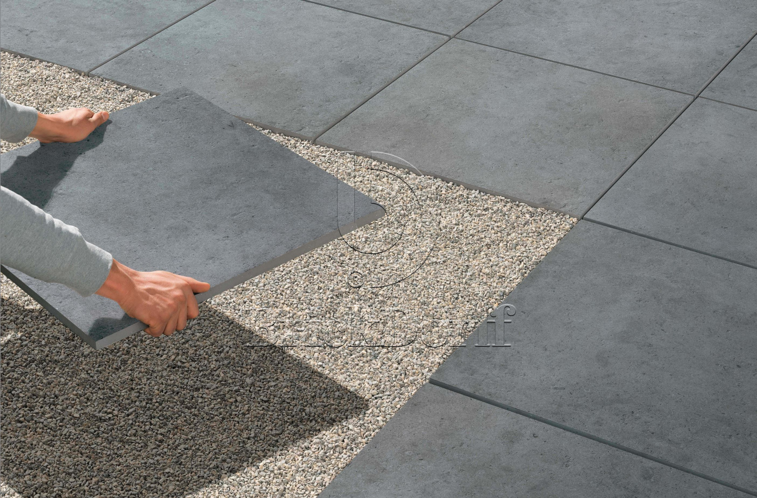 Плитка напольная уличная Cliff Bianco Lastra 20mm 600х600х20мм